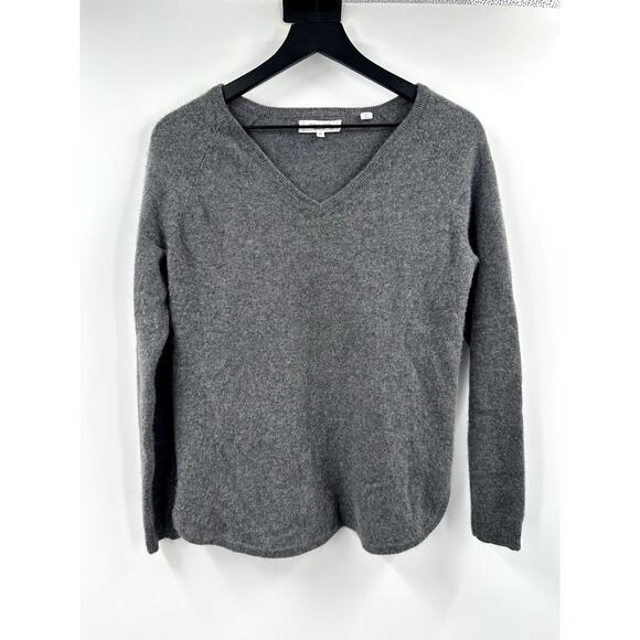 Chinti & Parker Grey 100% Cashmere V Neck Sweater Size Extra Small - Picture 1 of 6